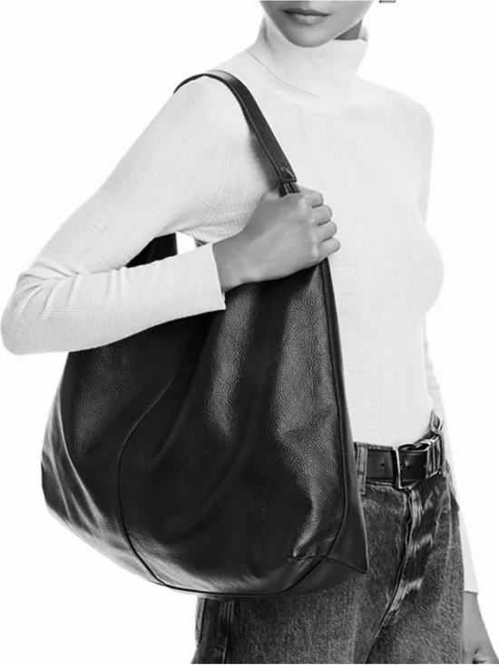 Aqua Handbags - AQUA Slouchy Leather Hobo Tote NEW